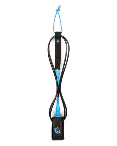 Pro 6ft Surf Leash - Black/Cyan