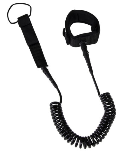 10ft Coiled SUP Ankle Leash - Black