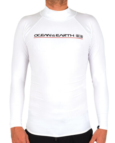 Script Mens L/S Rash Vest - White