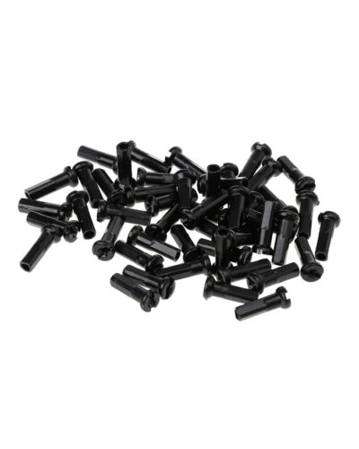 14G/14mm Alu Spoke Nipples - Black