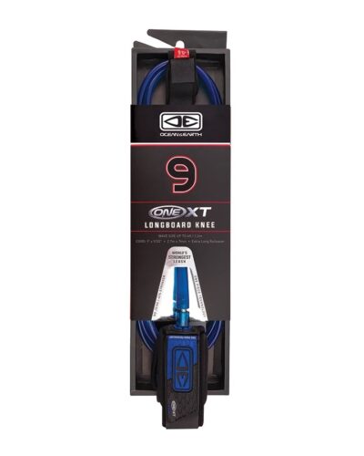 One-XT 9ft Longboard Knee Leash - Blue Colgate