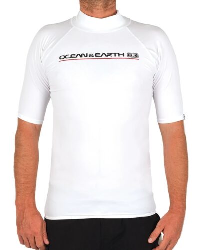 Script Mens S/S Rash Vest - White