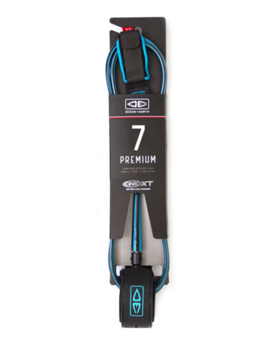 Premium One-XT 7ft Leash - Black/Blue