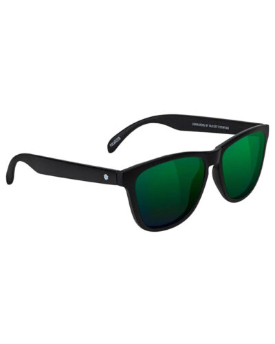 Deric Polarized Sunglasses - Matte Black/Green Mirror