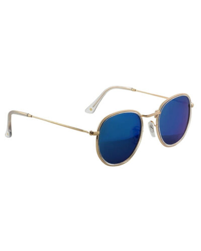 Hudson Polarized Sunglasses - Clear/Blue Mirror