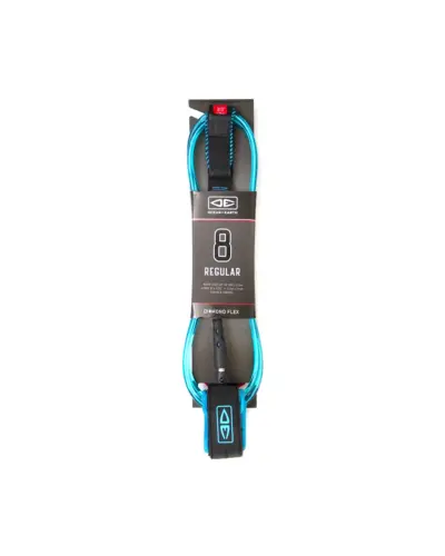 Diamond Flex Regular 8ft Leash - Blue