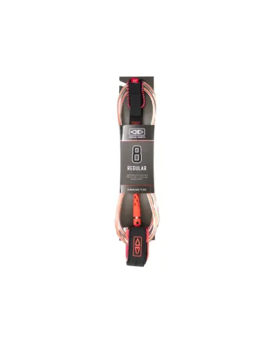 Diamond Flex Regular 8ft Leash - Coral
