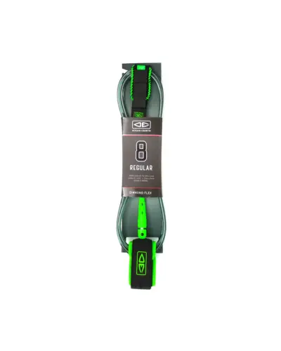 Diamond Flex Regular 8ft Leash - Lime
