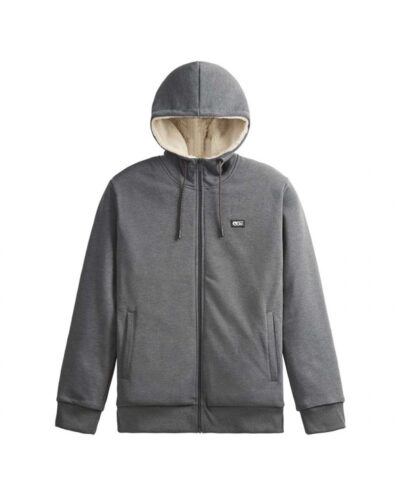 Yinni Mens Plush Zip Hood - Dark Grey Melange
