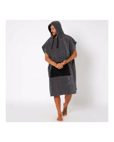 Daybreak Mens Hooded Poncho - Charcoal