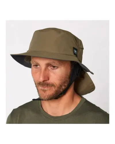 Indo Mens Stiff Peak Surf Hat - Olive