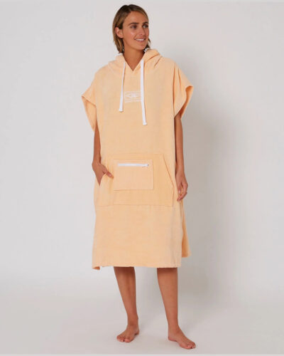 Womens Hooded Poncho - Peach