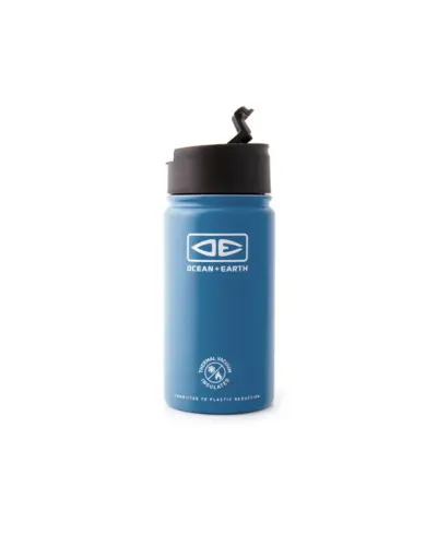 Insulated Flip Lid Coffee Mug 350ml - Steel Blue