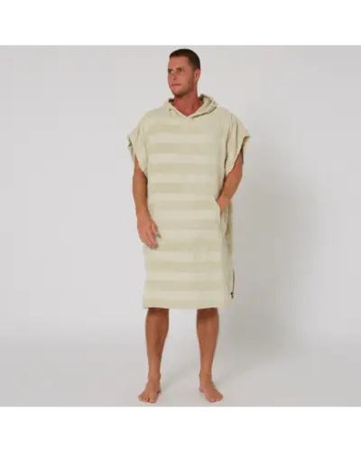 Layz Mens Hooded Poncho - Sand