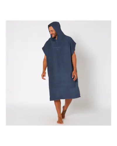 Mens Terry Hooded Poncho - Navy