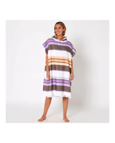 Sunkissed Womens Hooded Poncho - Apricot
